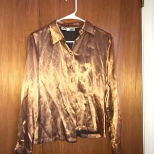 Gold button up